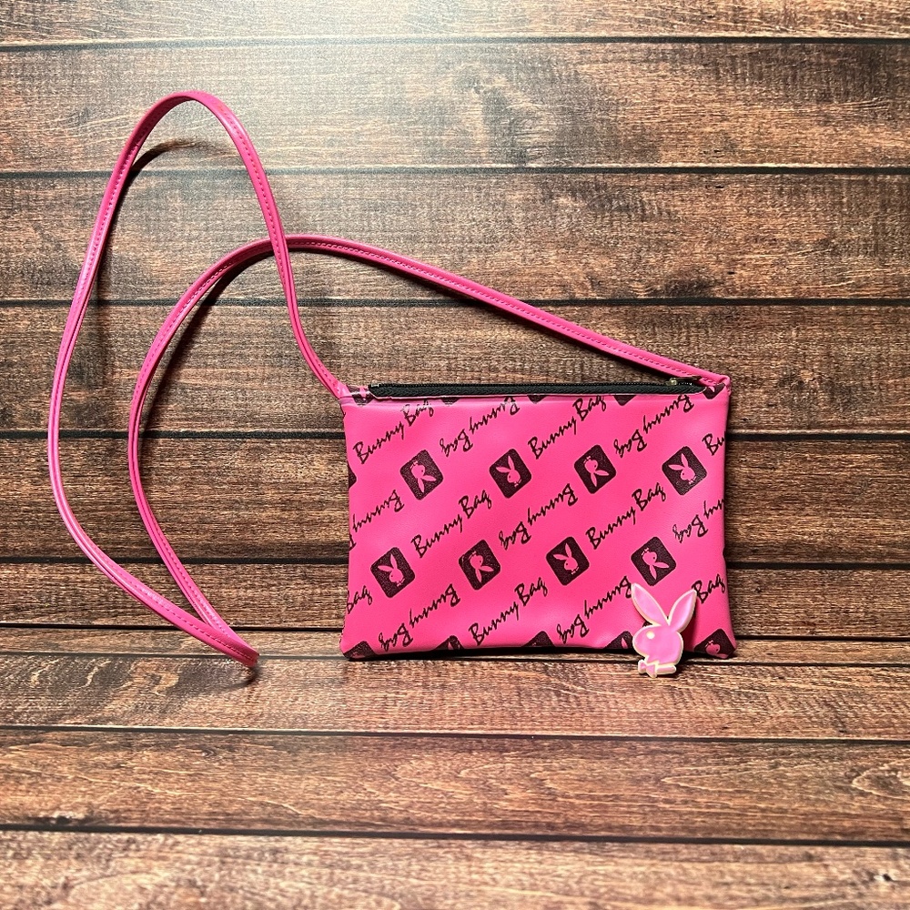 Playboy Bunny Bag mid 80’s Vintage Tip Bag Rare Hot Pink with Pink Pin
